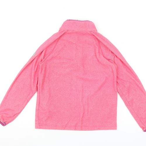 Regatta Girls Pink Fleece 1/2 Zip Sweatshirt 9-10 Years Outdoor Pullover