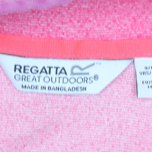 Regatta Girls Pink Fleece 1/2 Zip Sweatshirt 9-10 Years Outdoor Pullover