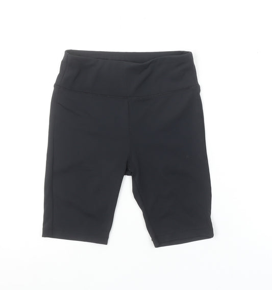 Dunnes Stores Girls Black Biker Shorts 8-9 Years Activewear