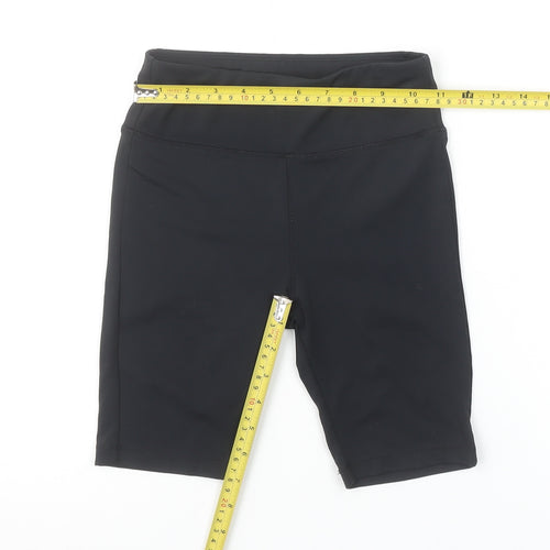 Dunnes Stores Girls Black Biker Shorts 8-9 Years Activewear