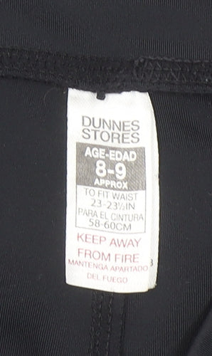 Dunnes Stores Girls Black Biker Shorts 8-9 Years Activewear