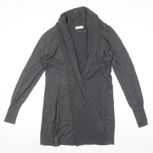 Jackpot Daily Women Grey Knit Cardigan Small Long Sleeve Wrap Style