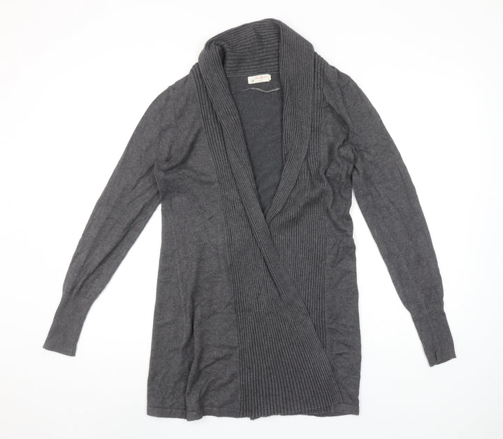 Jackpot Daily Women Grey Knit Cardigan Small Long Sleeve Wrap Style