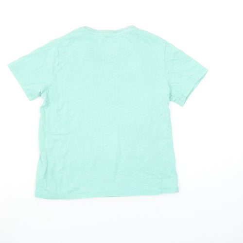 Next Girls 9 Years Green Rainbow Embroidered Cotton Short Sleeve T-Shirt