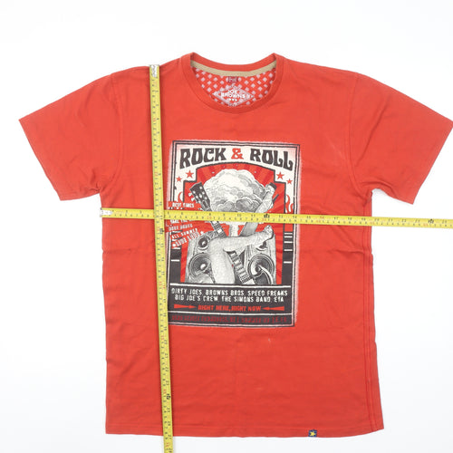 Joe Browns Men's Red Rock & Roll Graphic Cotton T-Shirt Size M