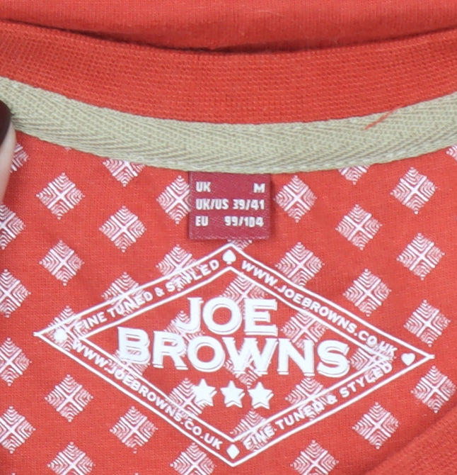 Joe Browns Men's Red Rock & Roll Graphic Cotton T-Shirt Size M