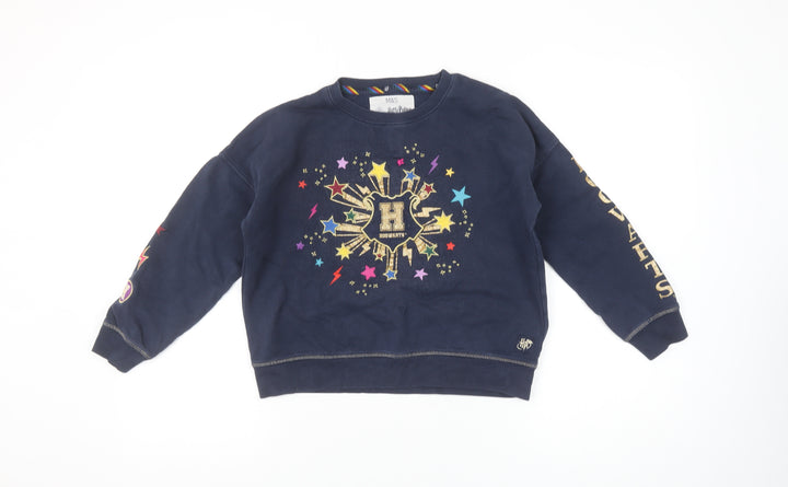 Marks and Spencer Girls Navy Harry Potter Hogwarts Sweatshirt 9-10 Years