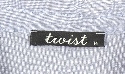 Twist Women Red Collared Polo Style Long Sleeve Top Size 14