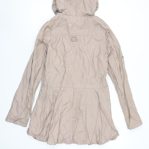 New Look Women’s Beige Hooded Parka Jacket Size 10 Cotton Blend