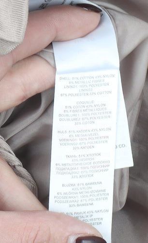 New Look Women’s Beige Hooded Parka Jacket Size 10 Cotton Blend