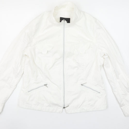 Bianca Women’s White Lightweight Full Zip Jacket Size 12
