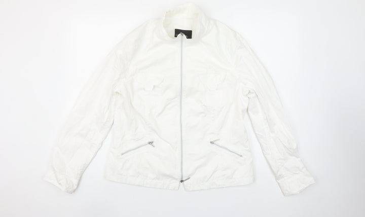 Bianca Women’s White Lightweight Full Zip Jacket Size 12