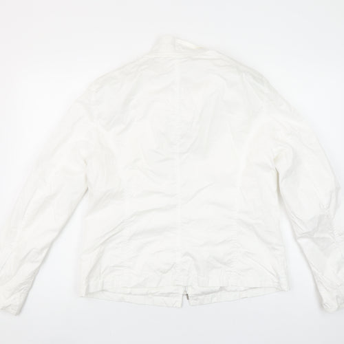 Bianca Women’s White Lightweight Full Zip Jacket Size 12