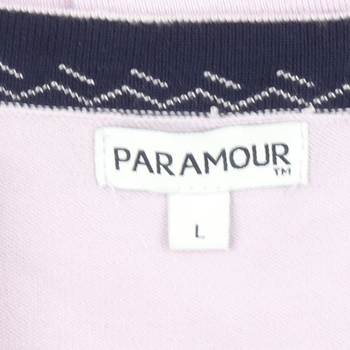 Paramour Women's Lilac Cardigan L V-Neck Button Knit Pockets