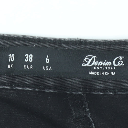 Denim Co. Women’s Black Skinny Jeans Size 10 Slim Fit Stretch Denim