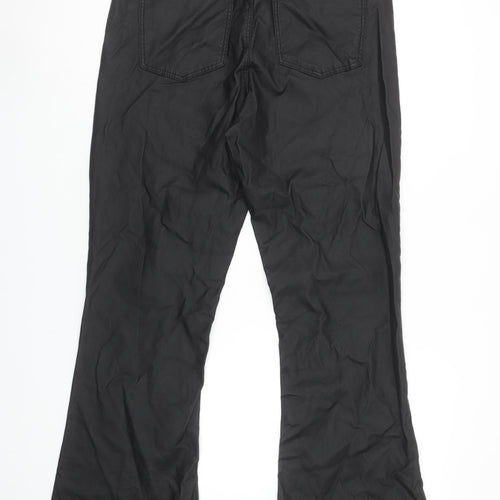 Noisy May Women's Black XL Flared High Rise Trousers