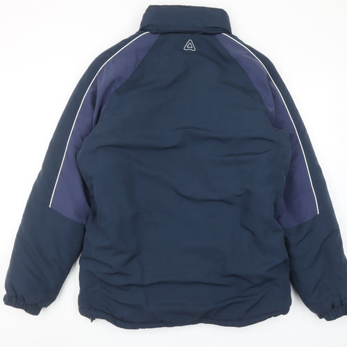 Azzurri Sport Men Blue S Puffer Jacket Insulated Mid-Length Winter Coat