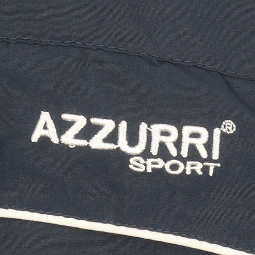 Azzurri Sport Men Blue S Puffer Jacket Insulated Mid-Length Winter Coat