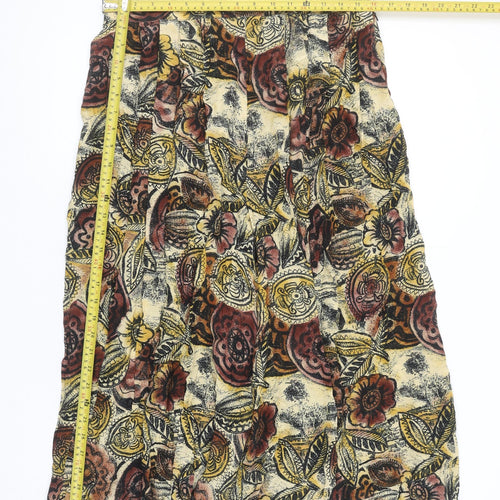 Windsmoor Women’s Multicoloured Floral Midi A-Line Skirt Size 14