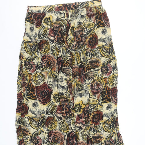 Windsmoor Women’s Multicoloured Floral Midi A-Line Skirt Size 14