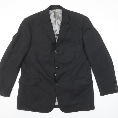 Lino Vierra Men's Grey 42S Wool Blend Classic Blazer Jacket