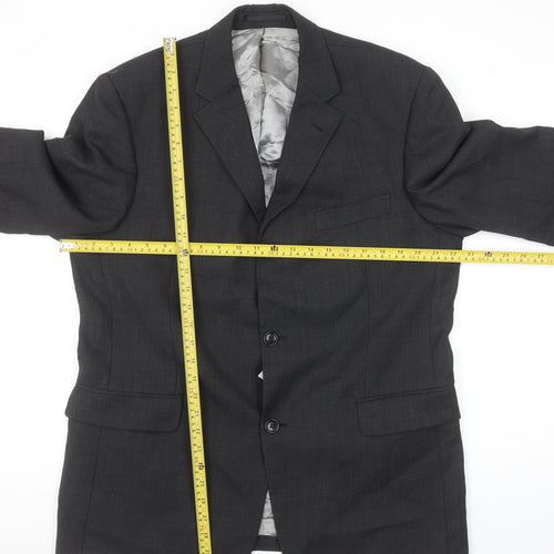 Lino Vierra Men's Grey 42S Wool Blend Classic Blazer Jacket