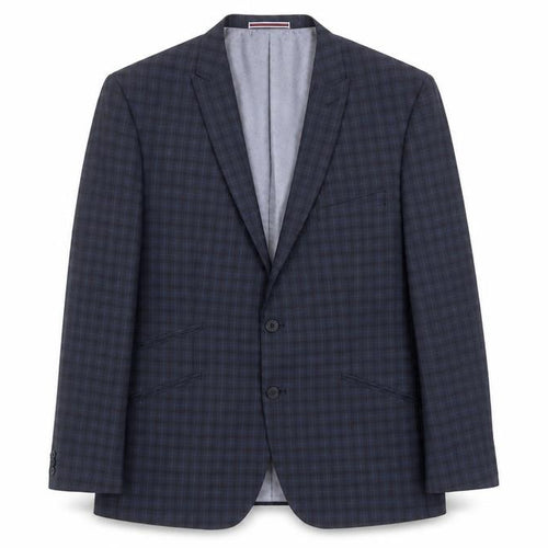 Matalan Men’s Blue Check 44 Short Regular Fit Single-Breasted Blazer