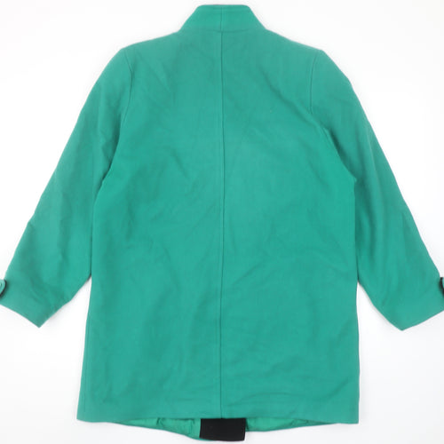 Kesta London Women's Green Wool Mid-Length Overcoat UK 12