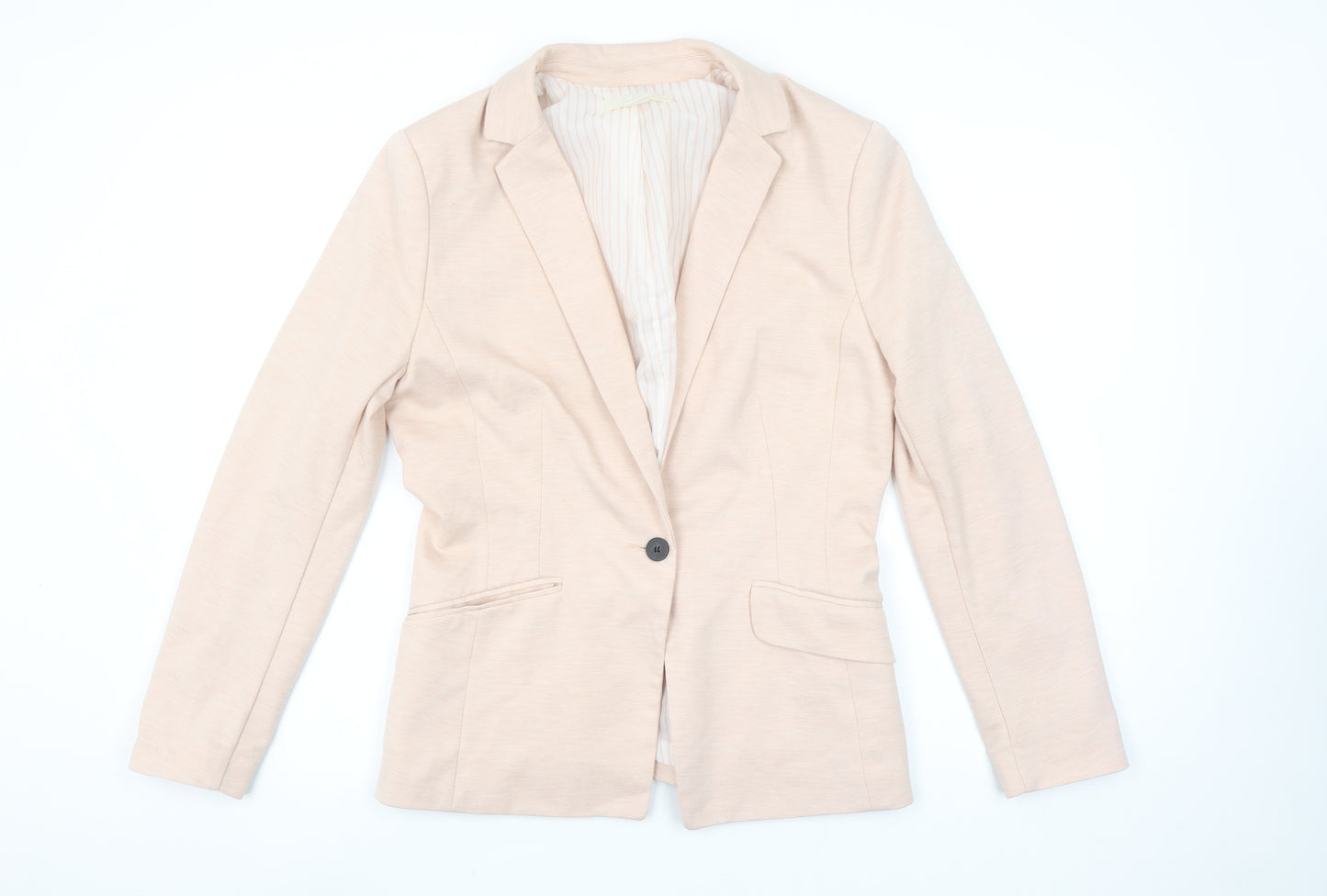 H&M Women’s Beige Single Breasted Blazer Size 12 Tailored Jacket