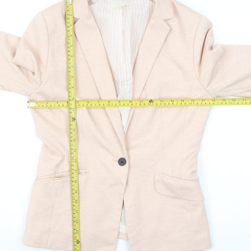 H&M Women’s Beige Single Breasted Blazer Size 12 Tailored Jacket