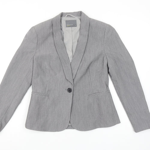 Papaya Petite Grey Tailored Blazer Women’s Size 8 Single-Breasted Jacket