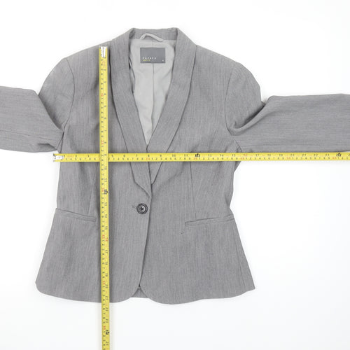 Papaya Petite Grey Tailored Blazer Women’s Size 8 Single-Breasted Jacket