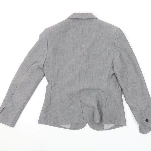 Papaya Petite Grey Tailored Blazer Women’s Size 8 Single-Breasted Jacket