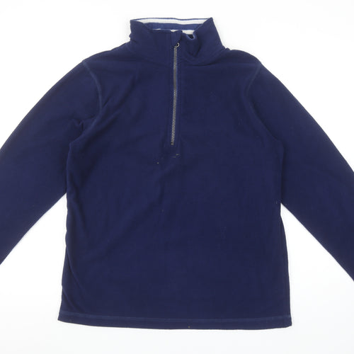 GAP Womens Navy Blue Fleece Pullover Sweatshirt L 1/2 Zip