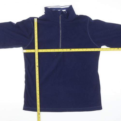 GAP Womens Navy Blue Fleece Pullover Sweatshirt L 1/2 Zip