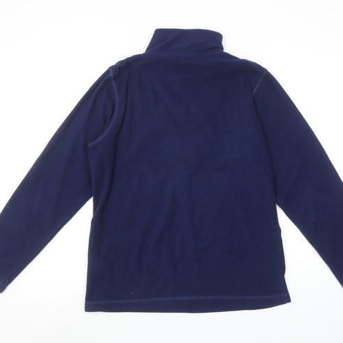 GAP Womens Navy Blue Fleece Pullover Sweatshirt L 1/2 Zip
