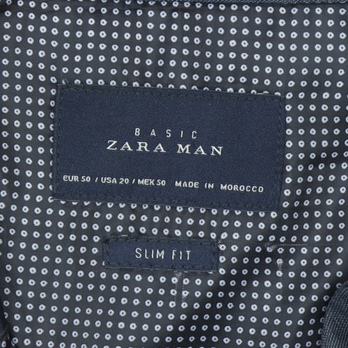 Zara Man Blue Slim Fit Men's Blazer Jacket Size 50
