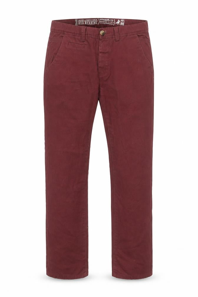 Front view of Red Herring Men's Red Straight Regular Fit Jeans 34L 34W