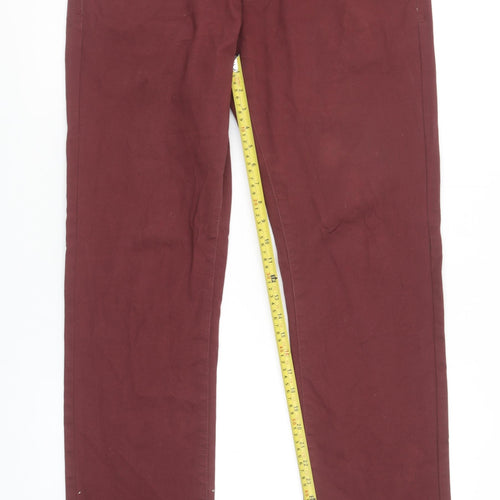 Red Herring Men's Red Straight Regular Fit Jeans 34L 34W