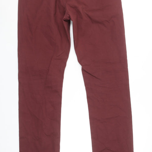 Red Herring Men's Red Straight Regular Fit Jeans 34L 34W