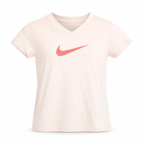 Nike Teens Pink Dri-Fit V-Neck Sports T-Shirt Size XS