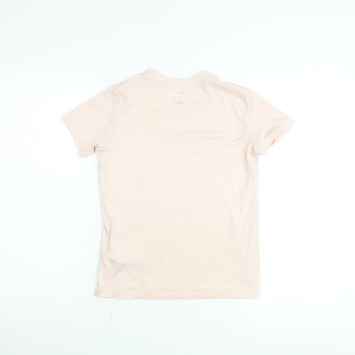 Nike Teens Pink Dri-Fit V-Neck Sports T-Shirt Size XS