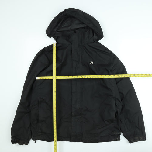 Dunlop Men's Black L Windbreaker Hooded Jacket Lightweight Outdoor