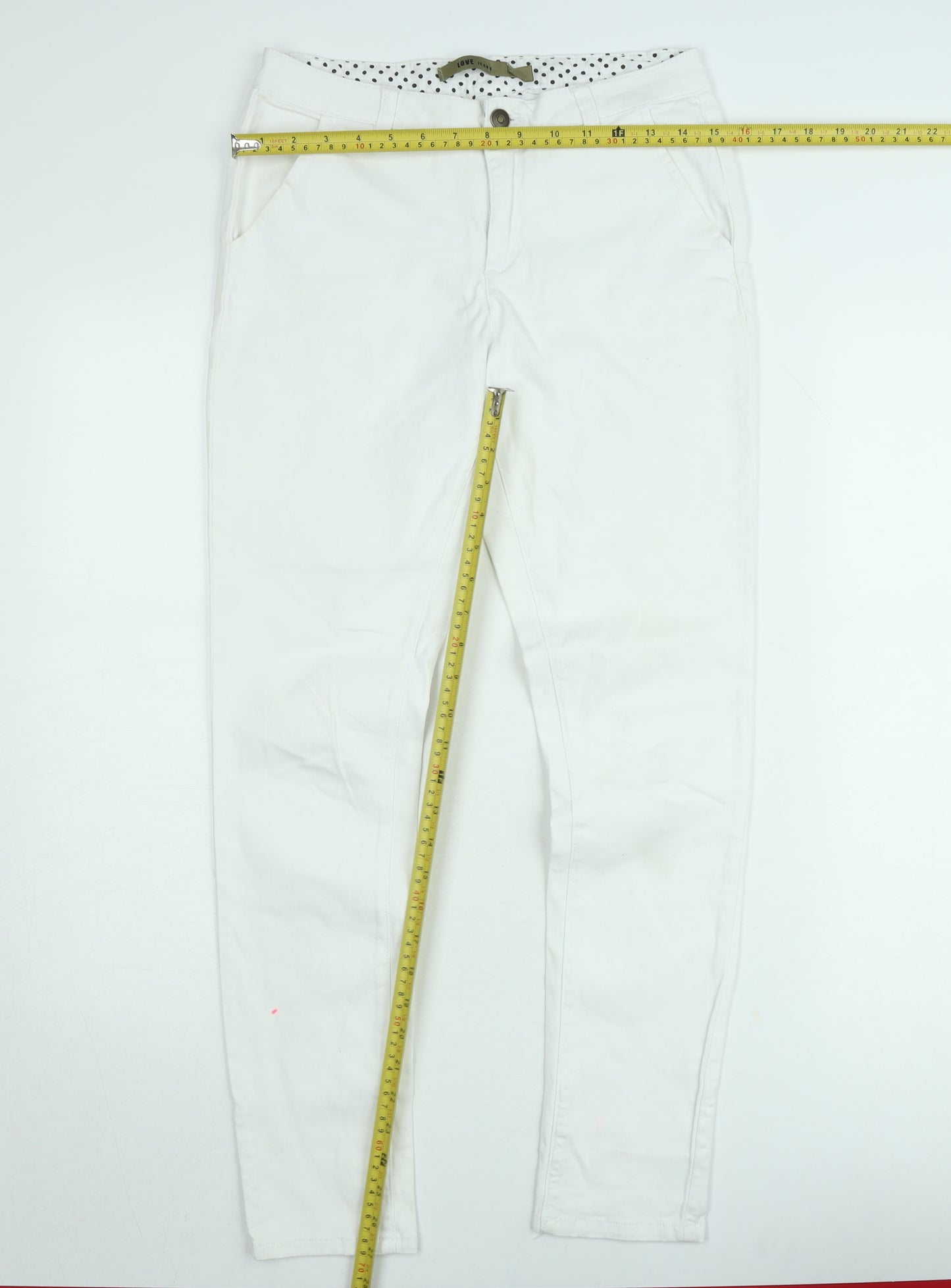 LOVE Jeans Women's White Size 8 Straight Leg Denim Jeans