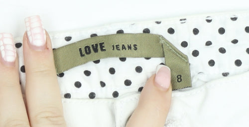LOVE Jeans Women's White Size 8 Straight Leg Denim Jeans