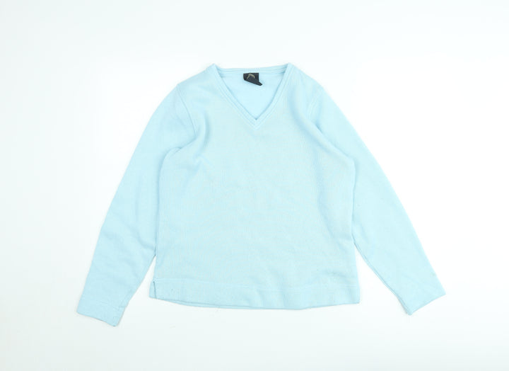 Craghoppers Womens Blue V-Neck Fleece Pullover Jumper Size 16