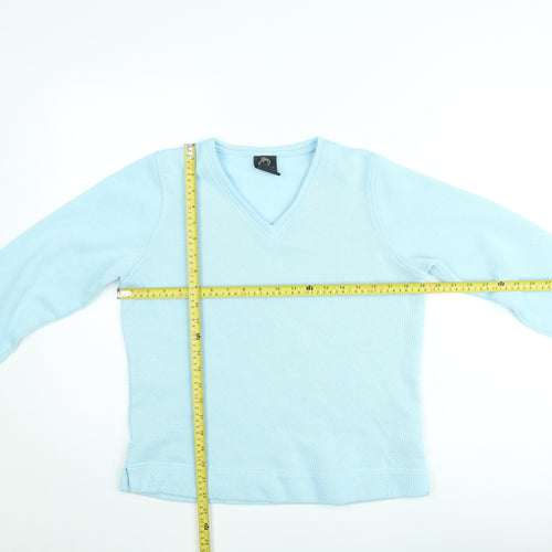 Craghoppers Womens Blue V-Neck Fleece Pullover Jumper Size 16