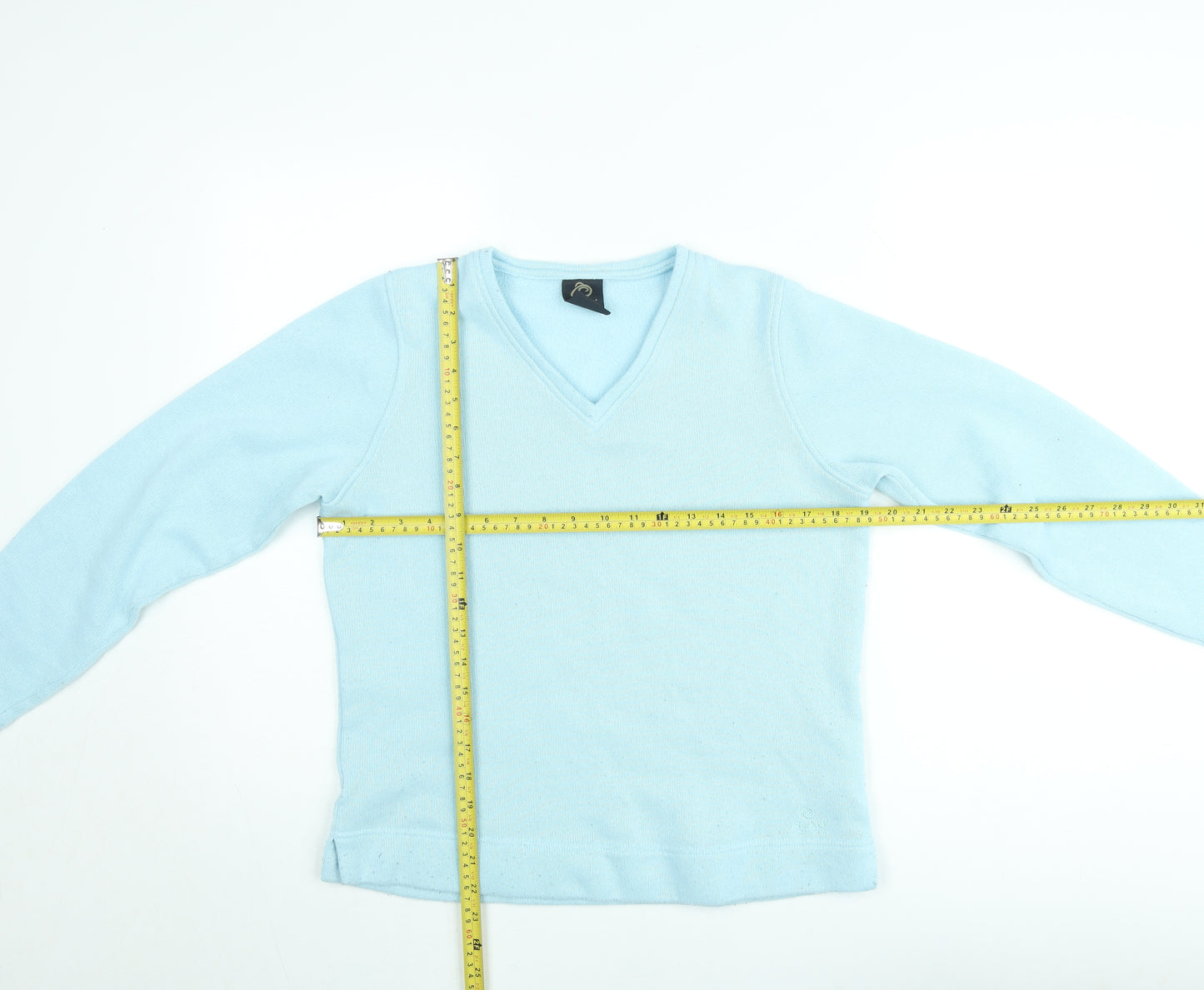 Craghoppers Womens Blue V-Neck Fleece Pullover Jumper Size 16