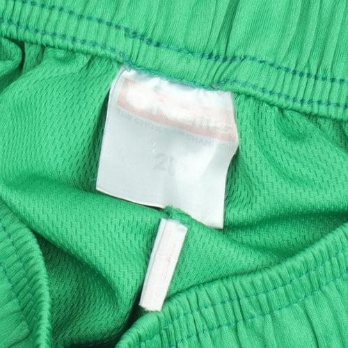 O'Neills Boys Green Athletic Shorts 28 cm Waist Elastic Waistband Polyester