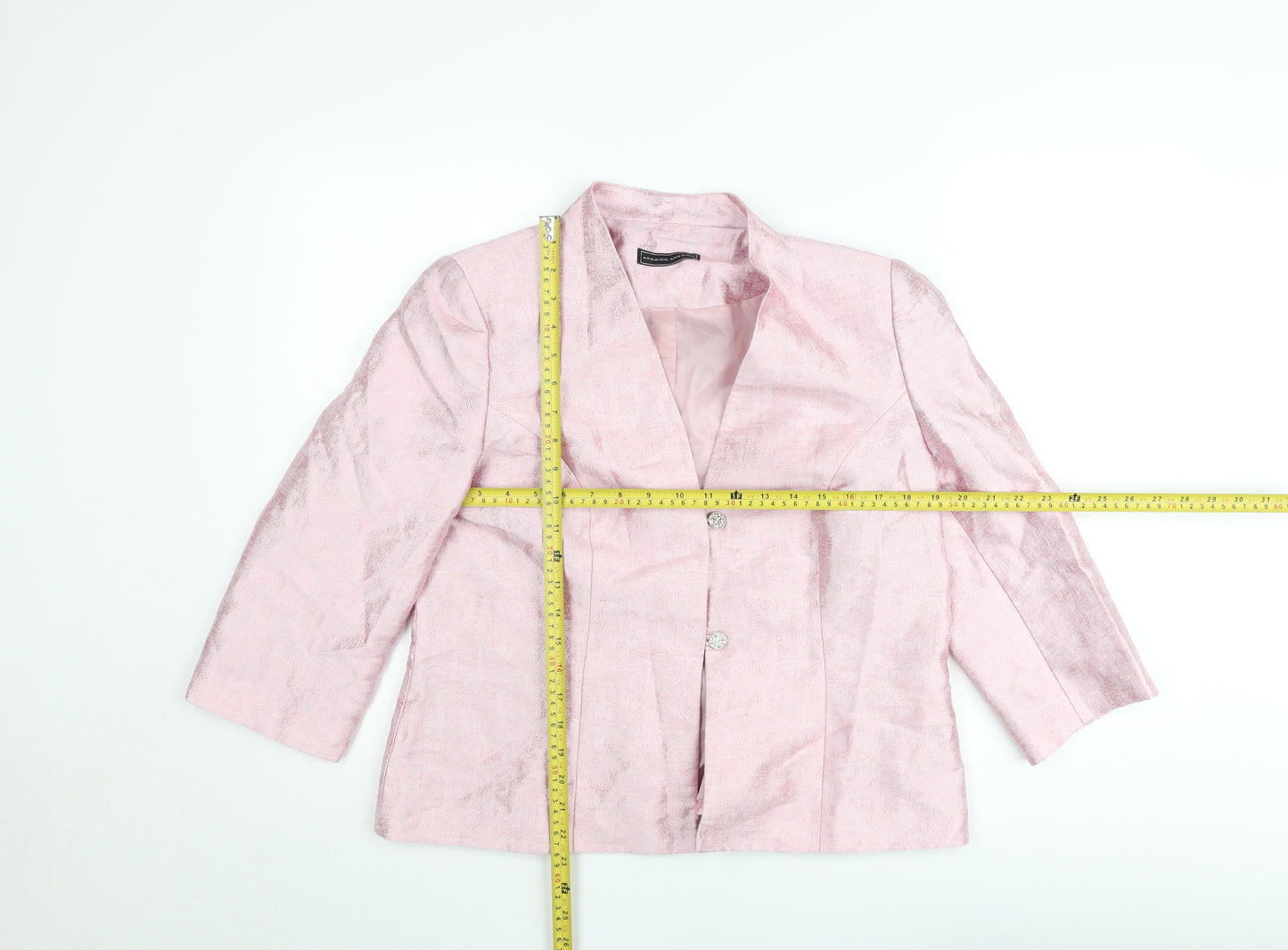 Arggido Women's Pink Single-Breasted Tailored Blazer Size 18